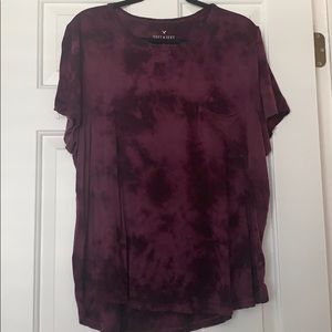 Plum purple tie dye tee